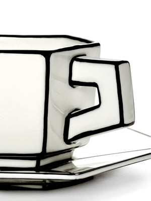 Tazze espresso con piattino — Carte Blanche (2 pezzi)