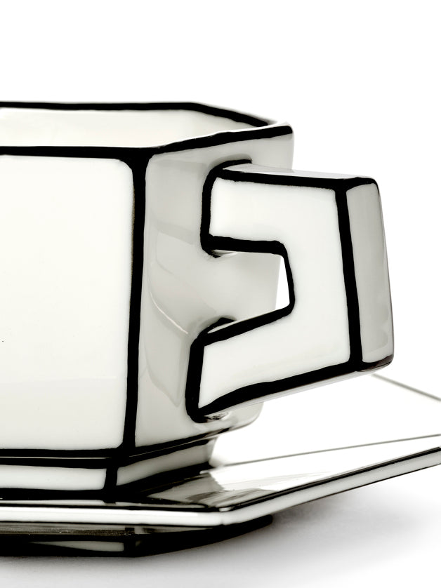 Tazze espresso con piattino — Carte Blanche (2 pezzi)