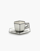 Tazze espresso con piattino — Carte Blanche (2 pezzi)