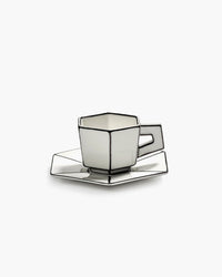 Tazze espresso con piattino — Carte Blanche (2 pezzi)