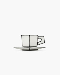 Tazze espresso con piattino — Carte Blanche (2 pezzi)
