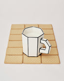 Tazze da tè con piattino — Carte Blanche (set di 2)